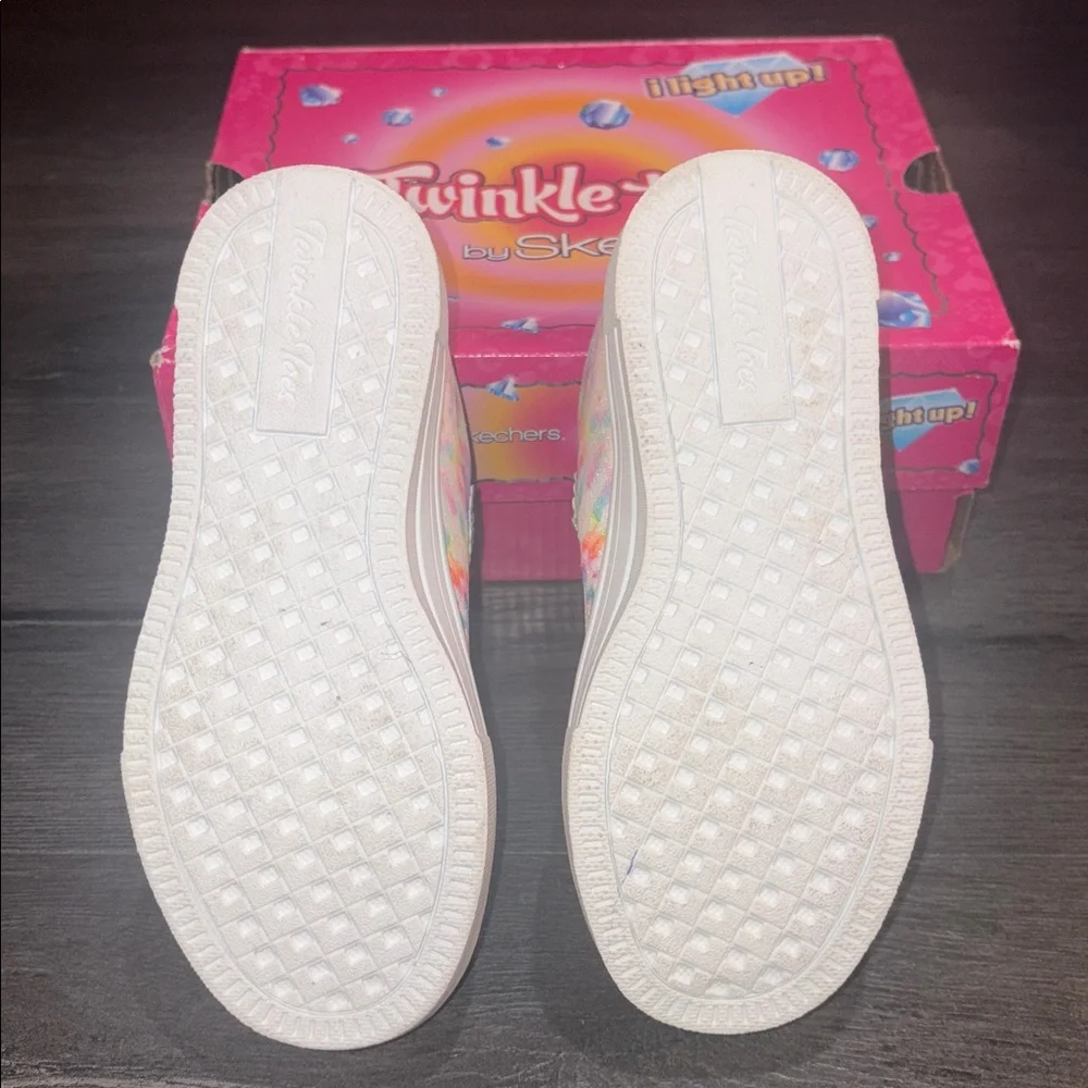 NEW Skechers Twinkle Toes Spark Stormy Brights Slip on Light up Sneakers Size 11 - Picture 8 of 14